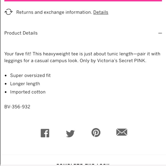 PINK VICTORIA’S SECRET CAMPUS LONG SLEEVE TEE SZ M GREY - Picture 3 of 5